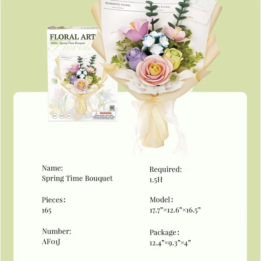 ROKR 3D Puzzles for Adults,Bouquet Flower Building Set 001 - Picture 6 of 6